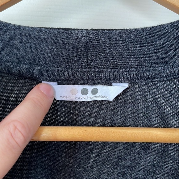 Anthropologie Three Dots Cardigan Size Small Boyfriend Block Knit Gray Black - Picture 3 of 5